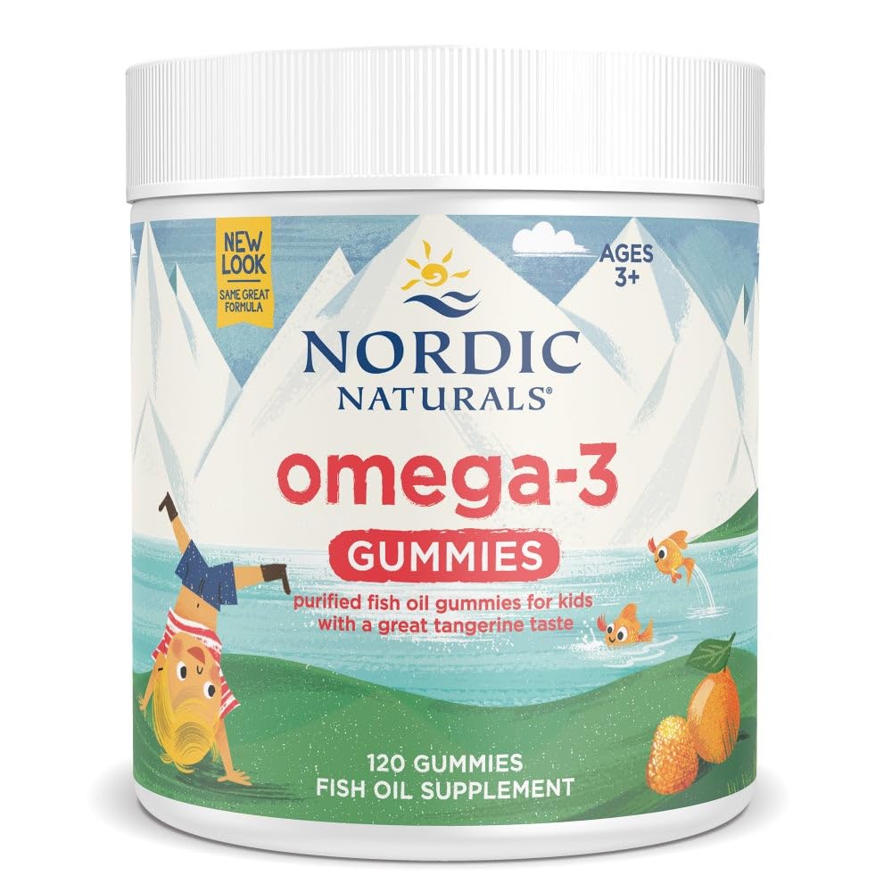 Nordic Naturals Nordic Omega-3 Gummies, Tangerine - 120 Gummies - 82 mg Total Omega-3s with EPA & DHA - Non-GMO - 60 Servisler