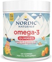 Nordic Naturals Nordic Omega-3 Gummies, Tangerine - 120 Gummies - 82 mg Total Omega-3s with EPA & DHA - Non-GMO - 60 Servisler