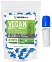 XPRS Nutra Size 3 Empty Capsules - 100 Count Vegan - Vegetarian Empty Pill Capsules - DIY Vegetable Capsule Filling - Veggie Pill Empty Caps (Blue/White)