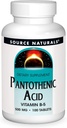 Source Naturals Παντοθενικό οξύ 500 mg Βιταμίνη Β-5 Συμπλήρωμα διατροφής - 100 δισκία
