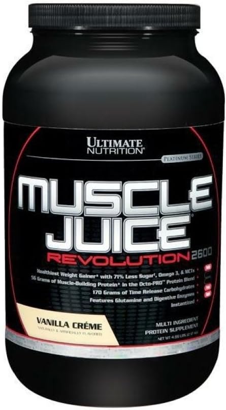 Ultimate Nutrition Muscle Juice Revolution 2600 Kilo Winer, Kas Recovery with Glutamine, Micellar Casein, Time release Complex Carbohidrats, Vanilla Protein Toz, 4.69 Pounds