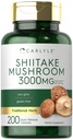 Carlyle Shiitake Mushroom Extract | 3000 mg | 200 Capsules | Non-GMO, Gluten Free