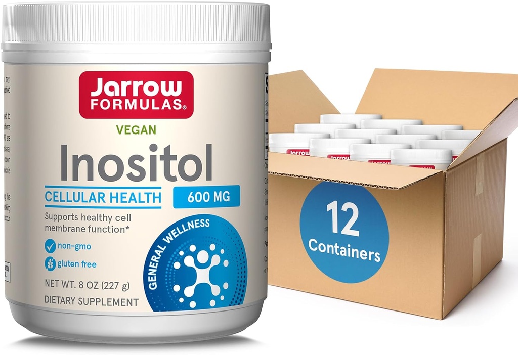 Jarrow Formulas Inositol 600 mg, Cellular Health Support, 8 oz Toz, yaklaşık 378 Day Supply