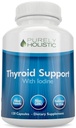 Safly Holistic Yourroid Support Supplement with Iodine - 120 Capsules - 2 Ay Supply - L-Tyrosine, B12, Magnezyum, Ashwagandha, Kelp & More - Kadınlar için Formulaed - GMO