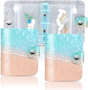 Hennaja Pill Organizer,Pill Pouches Clear Plastik Pill Çanta Kendi Salla Travel Medicine Organizer Storage (2-Sandbeach, 2 Pack)