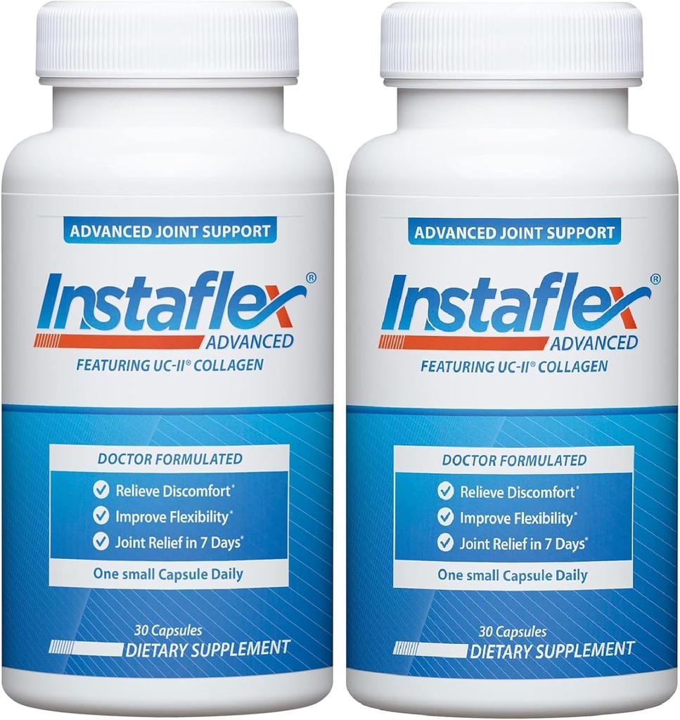 Instaflex Advanced Joint Support Nutritional Supplement Capsule with Doctor Formulated Common Relief Supplement, The UC-II Collagen & 5 Diğer Ortak Mücadele Malzemeler Malzemeler, 60 Ct