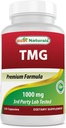 Best Naturals TMG Trimethylglycine (ως Betaine Anhydrous) 1000 mg Serving - 120 Κάψουλες - Υγιή επίπεδα Homocysteine & υποστήριξη μεθυλίωσης (120 Count (Pack of 1))