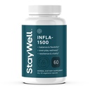 Infla-1500 Turmeric, White Willow Bark, Ashwagandha, Ginger, Boswellia, Bromelain, Omega-3 ve Magnezyum-60k