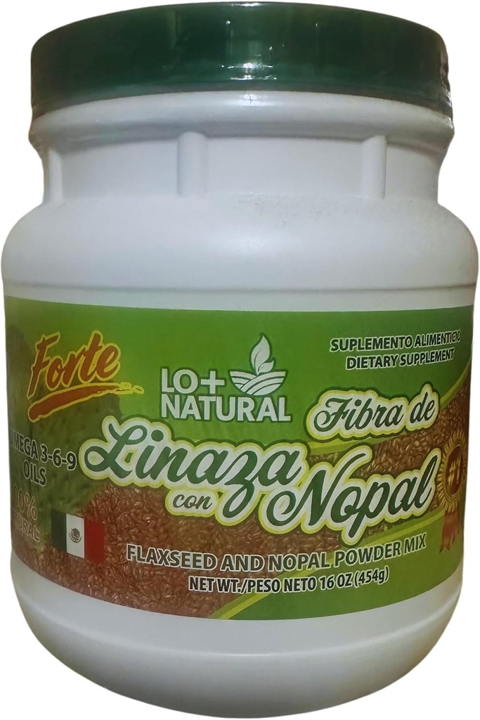 Linaza con Nopal Forte (1LB) 100% Φυσικό μείγμα εδάφους Linaza - Nopal Cactus σκόνη μείγμα εξαιρετικά αποτελεσματική flaxseed & Nopal σκόνη Mix 16oz συμπλήρωμα διατροφής