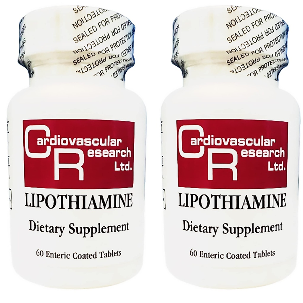 Cardiovascular Araştırma Lipothiamine B Supplement 120 Tablet - Vitamin B1 Şimdi Alfa Lipoic Asit ile - 2 X 60 Kont