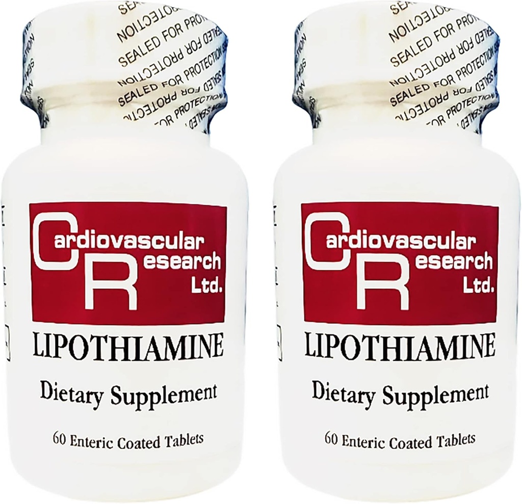 Cardiovascular Araştırma Lipothiamine B Supplement 120 Tablet - Vitamin B1 Şimdi Alfa Lipoic Asit ile - 2 X 60 Kont