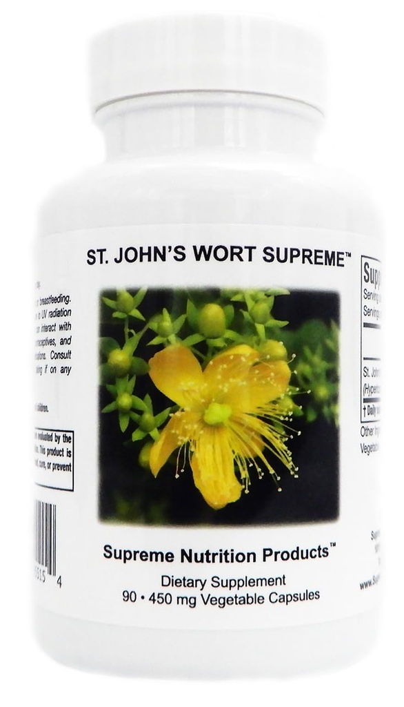 Yüksek Beslenme St. John's Wort Supreme, 90 Pure St. John's Wort Capsules