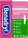 Benadryl Original Strength Itch Stopping Anti-Itch Cream, Diphenhydramine HCl Topical Analgesic & Boraat Skin Korumak, Çoğu Açık Itches'den Yardım, 1 oz ( Borges)