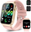 Erkekler için Akıllı İzleme (Answer/Make Calls), 1.85" HD Smartwatch, Fitness Watch with 112 Sports Modes, Heart Rate Sleep Monitor/Step Counter, IP68 Su Fitnessu Android için, Deep Pink Pink