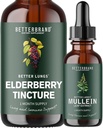 BetterLungs Mullein Leaf Extract and Elderberry Tincture Bundle - Υποστήριξη για την Υγεία των Πνευμόνων