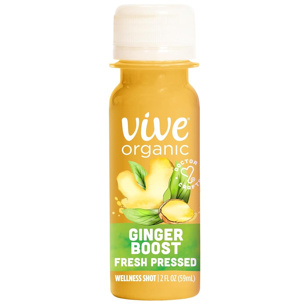 Vive Organic Pure Boost Ginger Shot (2oz Şişe)
