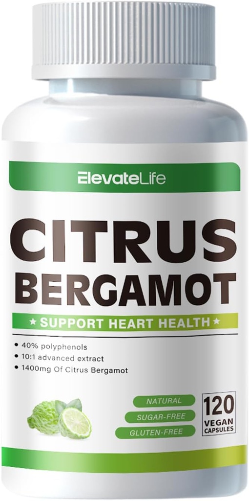 ElevateLife Citrus Bergamot 1400 mg, 120 Capsules...