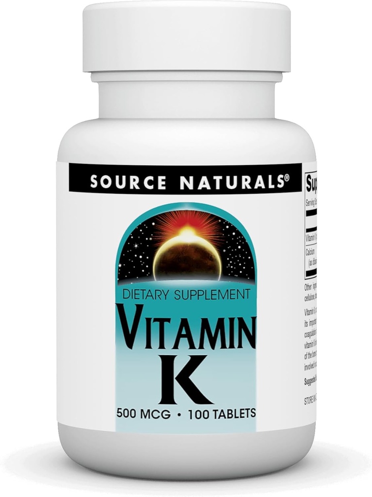 Source Naturals Vitamin K - 500 mcg - 100 Tablet