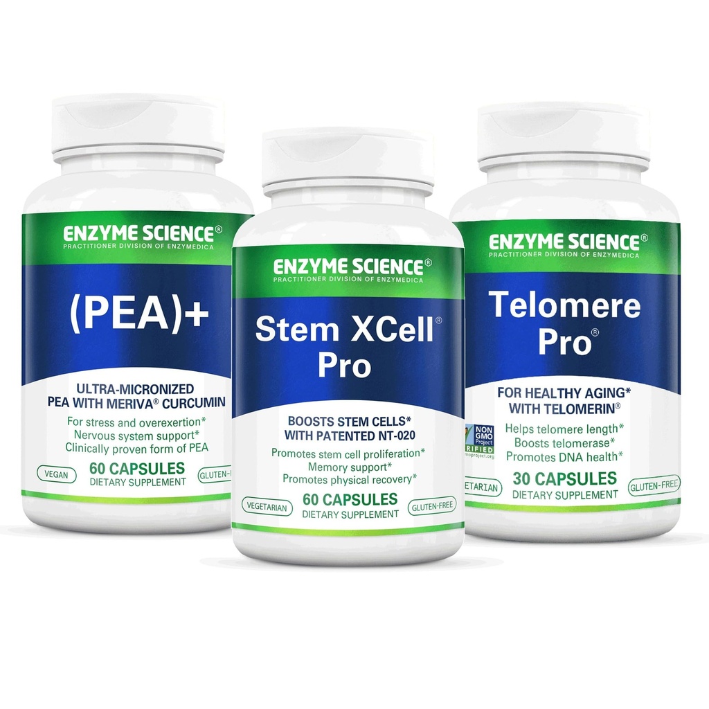 Enzyme Science Grace Aging Sche with Pea 60, Stem XCell Pro 60 & Telomere 30
