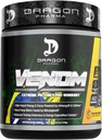 DRAGON PHARMA Venom Extreme Potency Pre-Workout, Laser Sharp Focus + Ενέργεια, Έντονη απόδοση, Αποδεδειγμένα συστατικά για την ενίσχυση της αγγειοδιαστολής & αντοχής (40 μερίδες, φρούτα πάθους)
