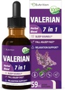 Valerian Root Sleep Support Drops, Passion Flower, Chamomile, Lavender, Soursop Leaves, & Hibiscus Herb Extract Supplement Tincture for Sleep Soundly & Deeply. Sleep Sounds ile mükemmel. 2oz