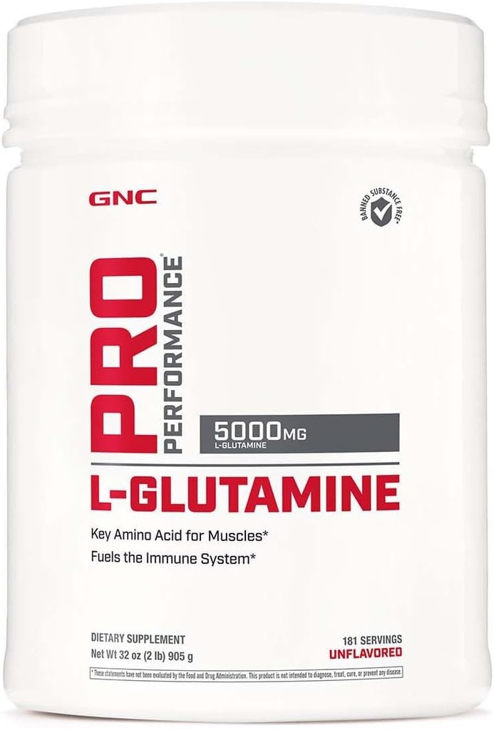 GNC υπέρ απόδοση L-Γλουταμίνη 5000mg, Amino οξύ συμπλήρωμα σκόνης, υποστηρίζει την αποκατάσταση των μυών & λειτουργία, καύσιμα ανοσοποιητικό σύστημα, παίζει βασικό ρόλο στη σύνθεση πρωτεϊνών, χωρίς γεύση, χωρίς γλουτένη, 181