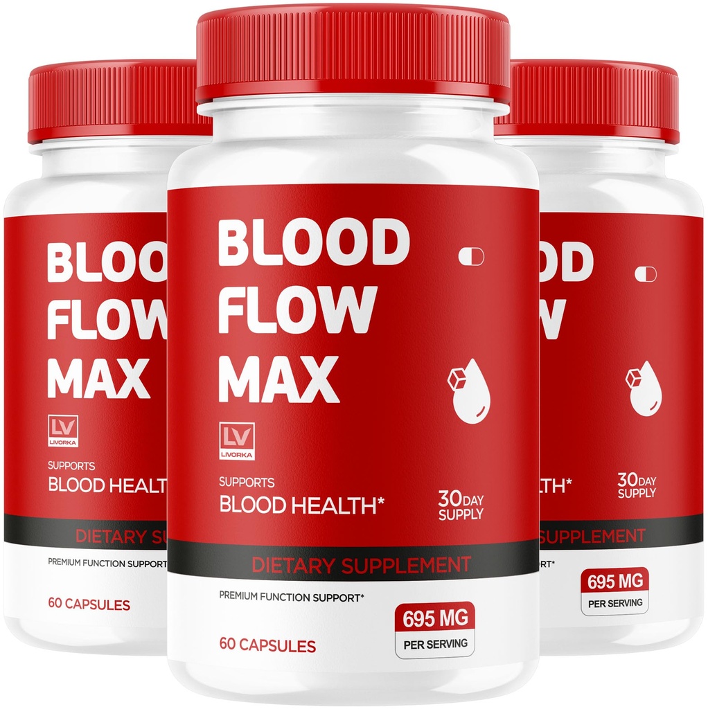 LIVORKA (3 Pack Blood Flow Max, Blood Flow Max Capsules, Blood Flow Max Blood Support, BloodFlow Max, Blood Flow Capsules for Generall Wellness, Blood Flow Max Pills, 90 Capsules for 3 months