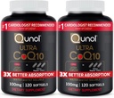 Qunol Ultra CoQ10 100 mg, 3x Daha İyi Aborpsiyon, Patentli Su ve Fat ► Natural Supplement Form of Coenzyme Q10, Antioxy for Heart Health, 240 Count Softgels