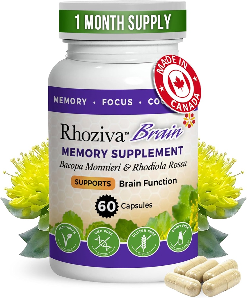 Beyin Tamamı - Memory and Focus, Rhodiola Rosea, Cognitive Health, Concentration, mental Clarity, Bacopa Monnieri, Biotin, Nootropic, Vitamin & Minerals - 60 Capsules