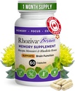Συμπλήρωμα εγκεφάλου - Μνήμη και Εστίαση, Rhodiola Rosea, Γνωστική Υγεία, Συγκέντρωση, Διανοητική Καθαρότητα, με Bacopa Monnieri, Biotin, Nootropic, Vitamin & Minerals - 60 Κάψουλες