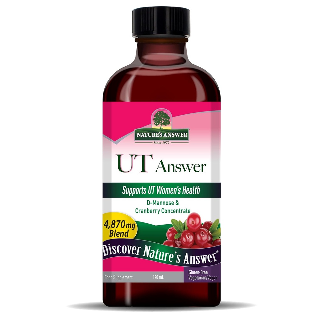 Nature's Cevap UT Cevap | Urinary Tract System Support | Cranberry Flavor Diyetary Supplement | Alkol Özgür, Gluten-Free, Hayvanlar ve Vegan 4oz