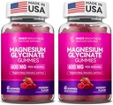 Magnesium Glycinate Gummies 600mg, Non-GMO, Gluten-Free, Magnesium Gummies for Adults, Sleep, Relaxation & Focus, Mixed Berry, 120 Count
