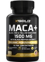 X Gold Health Organic Maca Root Toz Capsules 1500 mg with Black | Red & Sarı Peruvian Maca Root Extract Gelatinized, Energy & Mood Supplement for Men & Women + Black Pepper for Best Faydaları