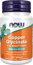 NOW Foods Supplements, Copper Glycinate with 3mg Albion Copper, Promotes Structural Health*, 120 Tablets, Light Gray, Tan