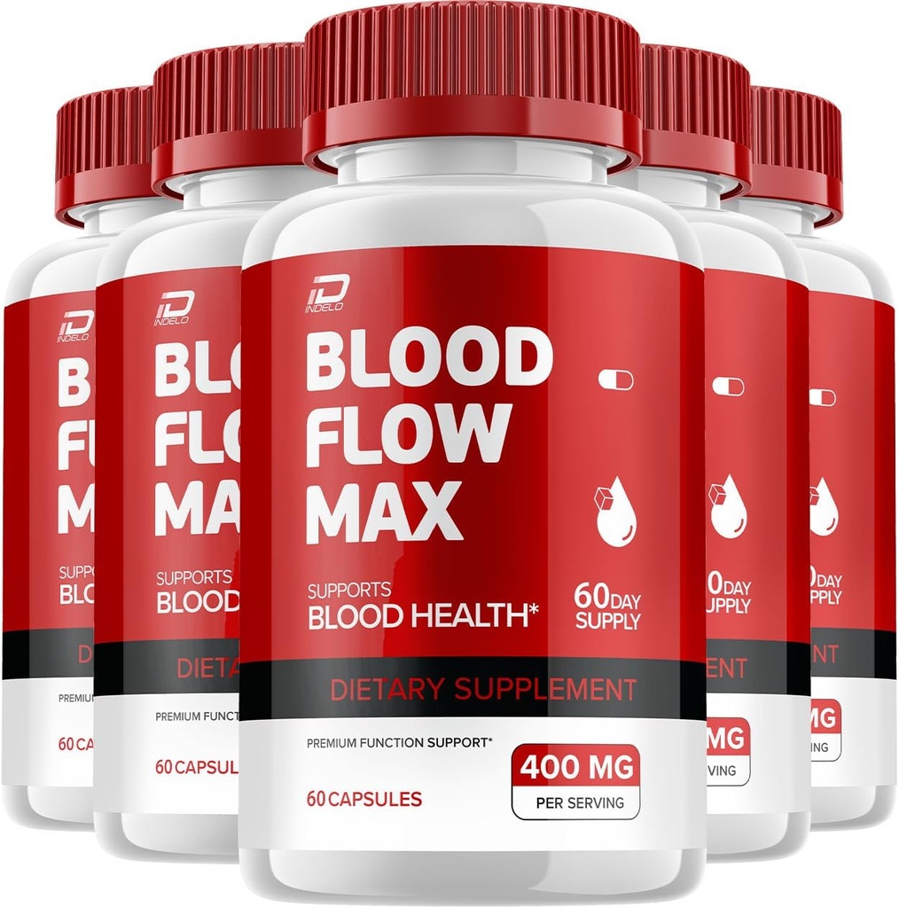 Blood Flow Max Capsule - BloodFlowMax Advanced Formula, BloodFlow Max Extra Strength, Genel Wellness,All-Doğal Vitaminler, Yorumlar (5 Pack - 300 Capsules)