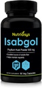 Isabgol Psyllium Husk 500 mg Supplement, Mükemmel Plastik Fiber Kaynağı, 90 Veg Capsules