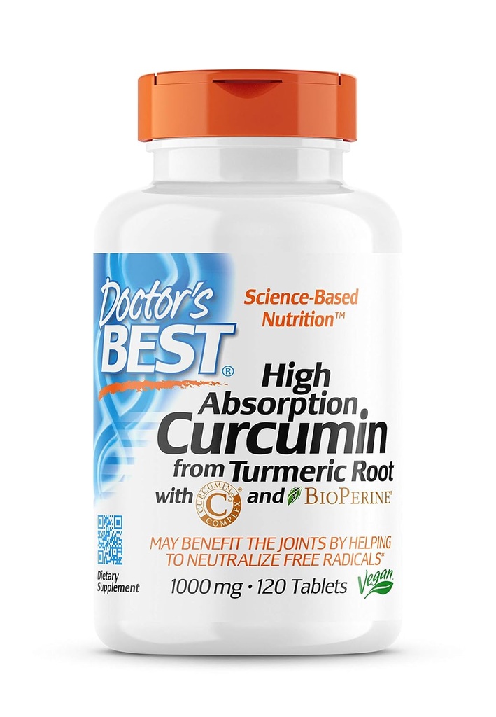 Curcumin C3 & BioPerine 1000mg 120 Kont Tarafından Doktorlar Best
