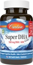 Carlson - Super DHA Gems, 500 mg DHA Supplements, 640 mg Fatty Asits, Wild-Caught Norveç Arctic Fish Oil Temp, Sustainable Sourced Nordic Fish Oil Capsules, 60+20 Softgels