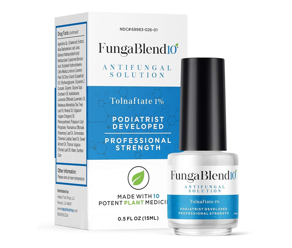 FungaBlend 10 - Αντιμυκητιασική φαρμακευτική αγωγή: 1% Tolnaftate και 10 Φυτικά Φάρμακα -Toenail Fungus θεραπεία για την επισκευή νυχιών Gel, Αθλητές πόδι, Jock Itch, Ringworm -Τοπική λύση για το δάχτυλο και το δάχτυλο