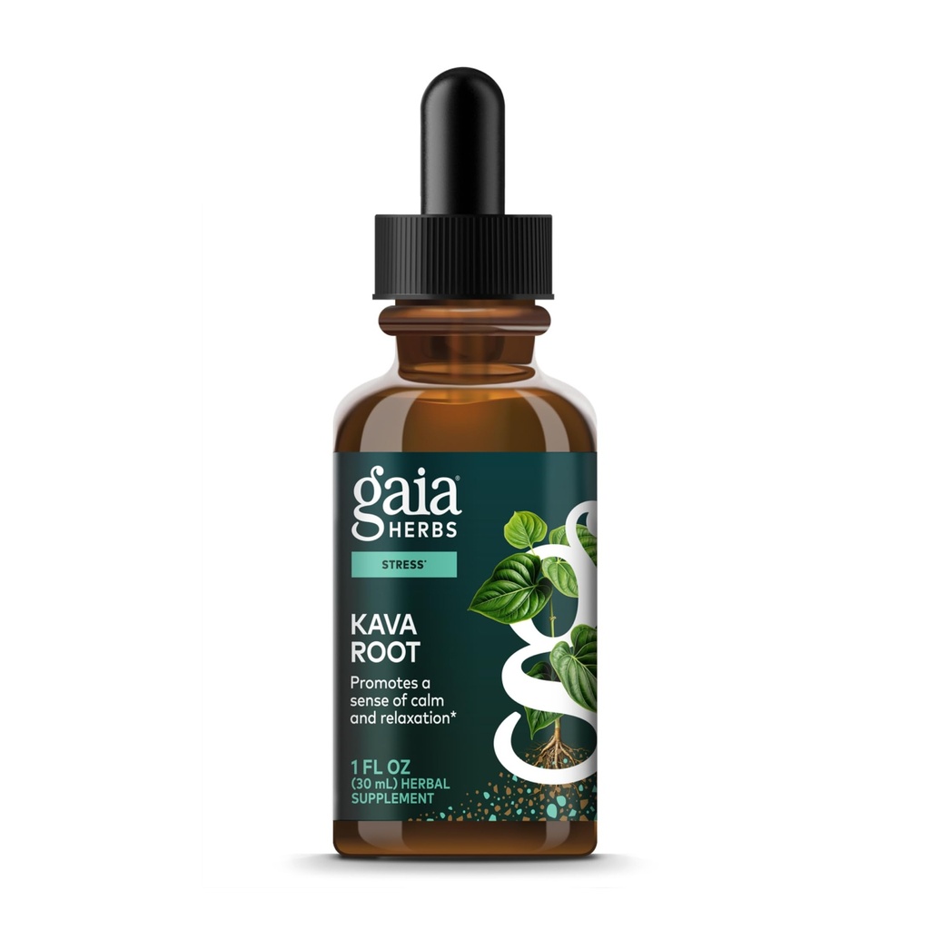 Gaia Herbs Kava Root Ekstra Kuvveti - Doğal Calm, Rahatlama, * ve Duygusal Sağlık Zamanları Boyunca - Noble Kava Cultivars ile Yap - 1 Fl Oz (20-Day Supply)