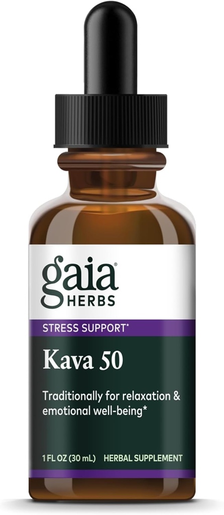 Gaia Herbs Kava Root Ekstra Kuvveti - Doğal Calm, Rahatlama, * ve Duygusal Sağlık Zamanları Boyunca - Noble Kava Cultivars ile Yap - 1 Fl Oz (20-Day Supply)
