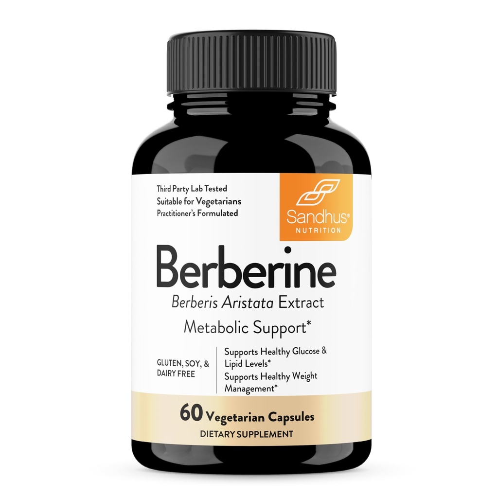 Sandhu's Berberine HCL Συμπλήρωμα 500mg ανά κάψουλα με 97% Pure Berberis Aristata Extract