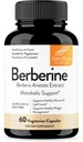 Sandhu's Berberine HCL Συμπλήρωμα 500mg ανά κάψουλα με 97% Pure Berberis Aristata Extract