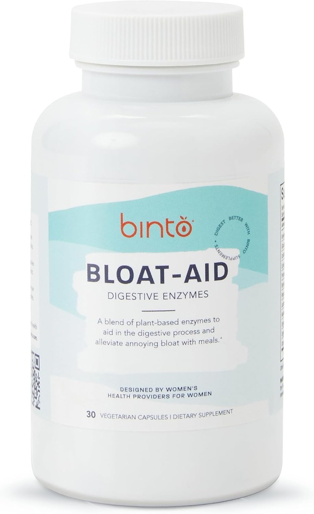 Binto Bloat-aid – Digestive Enzyme Supplements to Support Health Digestion and Cut Down on Bloat - Preservative-Free, Gluten-Free, Non-GMO