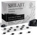 30.000 MG Shilajit Tabletleri, 100% Shilajit Pure, Himalaya Organik, Fulvic Acid & 85+ Kadın için Shilajit Tabletler,% 85 Shilajit Pure, Himalaya Organik, Shilajit Trace Minerals, Shilajit Supplement for Energy & Immune System, 60 Count