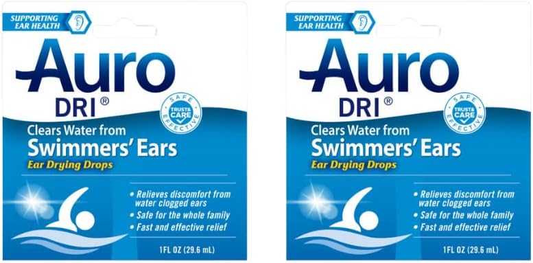 Auro Dri Swimmer's Ear Drying Drops, Fast Relief, 1 fl oz. (Pack of 2)