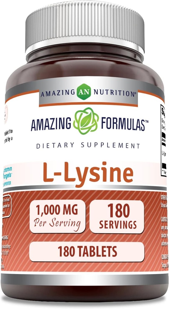 Amazing Formulas L-Lysine 1000 Mg Amino Acid Supplement 