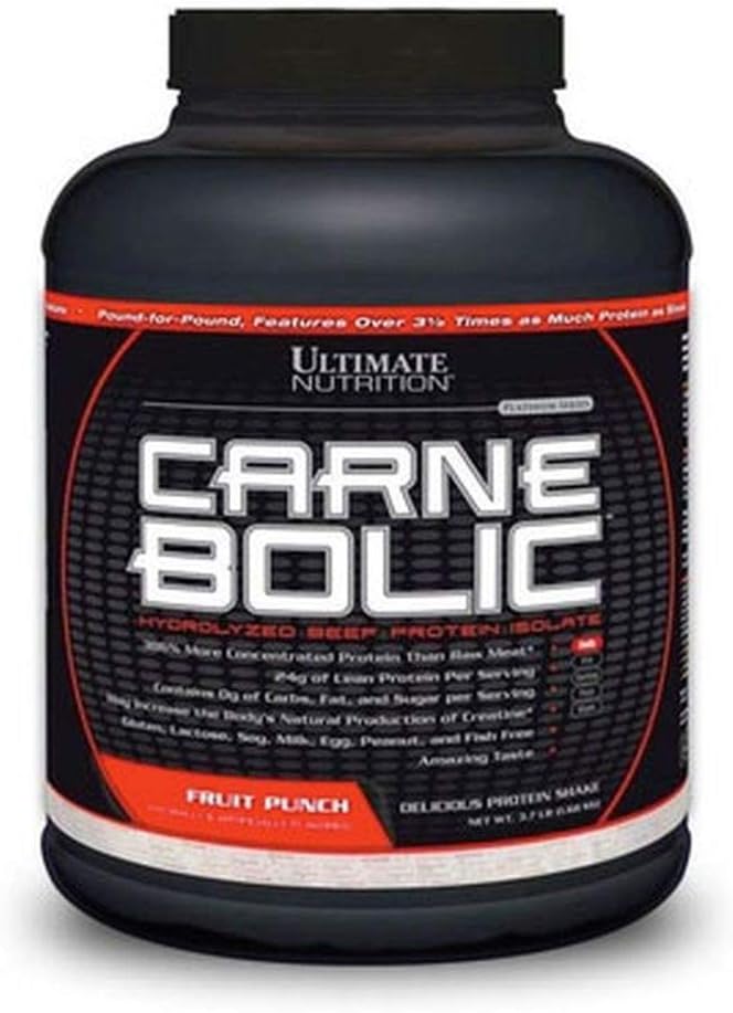 Ultimate Nutrition Carne BolicBeef Protein Toz, Lactose Ücretsiz Protein Shakes, Paleoand Keto, No Sugar or Carb, Low Calorie Isolate Toz, Hydrolized protein, 60 Hizmet,