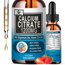 Bone,Teeth,Colon,Cardiovascular Sağlık, Yüksek Absorpsiyon Sıvı Kalsiyum Magnezyum Citrate 400 mg Plus Çinko K2,Vegan,30 Servisler
