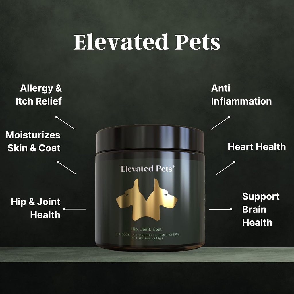 Ultra-Healthy Omega 3 Fish Oil Treats w/MSM, Γλυκοζαμίνη, χονδροϊτίνη, EPA/DHA για σκύλους: Αυξημένα κατοικίδια ιχθυέλαιο, κουρκουμά & κοινό συμπλήρωμα + αλλεργιογόνα μάσημα - Ultimate Dog Vitamin Συμπλήρωμα